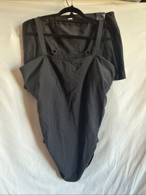 Black Two Piece Swimsuit with Adjustable Straps
